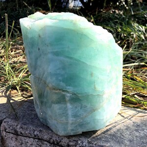 14.7LB Natural Large Raw Aquamarine Pillar Mineral Specimen,Stunning Rare Rough Huge Aquamarine,Blue-Green Crystal Gemstone,Christmas Gift