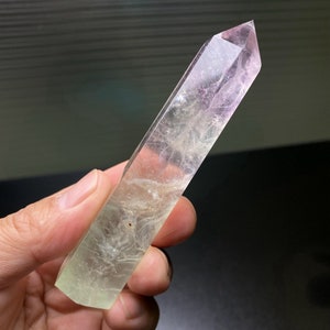 4.3&quot;Natural Rainbow Fluorite Crystal Point,TOP Quality Hand made Purple Green Fluorite Tower Decor,Reiki Healing Meditate Crystal Obelisk