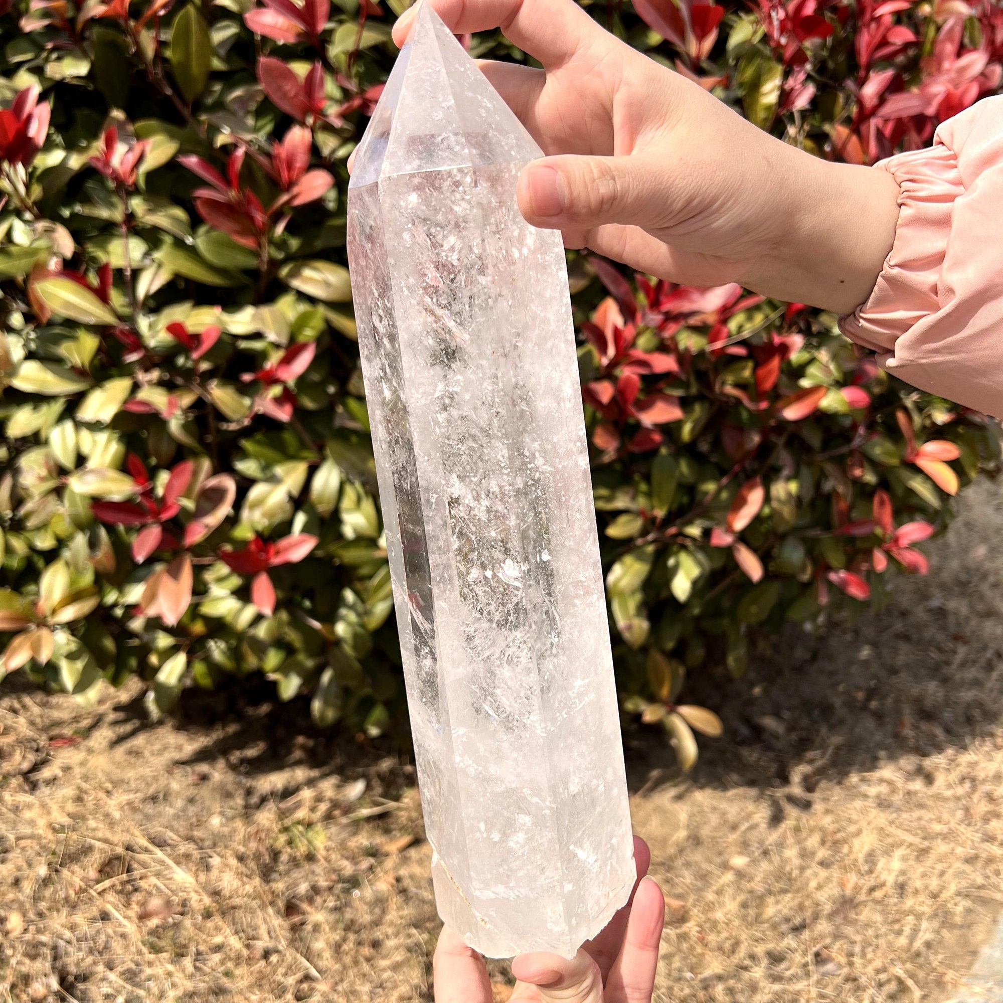 5.5LB Natural White Clear Crystal Big Quartz Point/himalayan