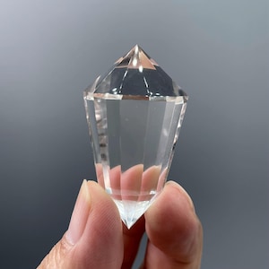 2.2"Natural Clear White Quartz Points/Polished Himalayan Tibetan High Altitude 12 Sided Double Terminated Vogel Wand/Reiki Healing Stick