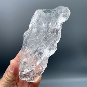 Natural SatyaLoka Clear Azeztulite Quartz Crystal/Stunning Raw White Quartz  Crystal/Reiki healing Meditation Unpolished Crystal Gift 1.17LB