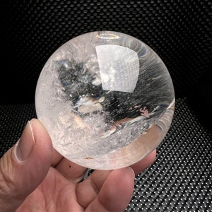 2.74&quot;Natural White Clear Quartz Crystal Ball,Tibetan Himalayan Stunning Rainbow Crystal Sphere,High Quality Quartz,Meditate,Crystal Decor