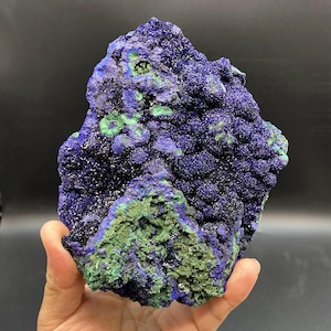 2.95LB Nautral Great Azurite Malachite Spherality Mineral Specimen,TOP Quality Stunning Raw Malachite Azurite Cluster,Rough Azurite,Chakra