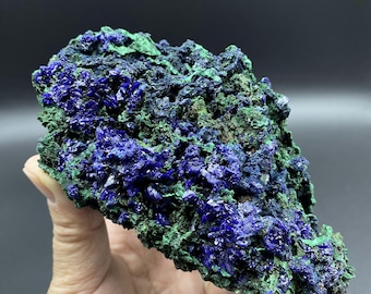 Natural Azurite Malachite Mineral Specimen,RARE Raw Malachite Azurite Crystal Cluster,Blue Azurite,Rough Azurite(chessylite),TOP quality