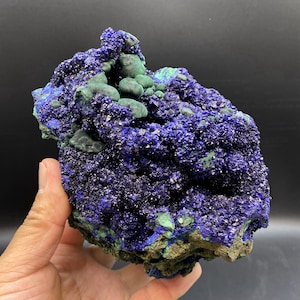 4.7LB Nautral Great Azurite Malachite Spherality Mineral Specimen,TOP Quality Stunning Raw Malachite Azurite Cluster,Rough Azurite,Chakra