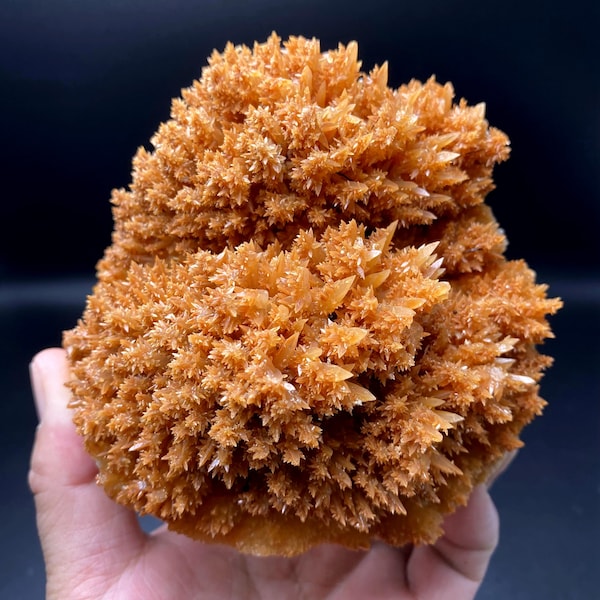 Natural Orange Stalactite Cluster/Amazing Stunning Rough Rare Orange Stalactite crystalline flower stone/Meditation Energy stone/Druzy 1120g