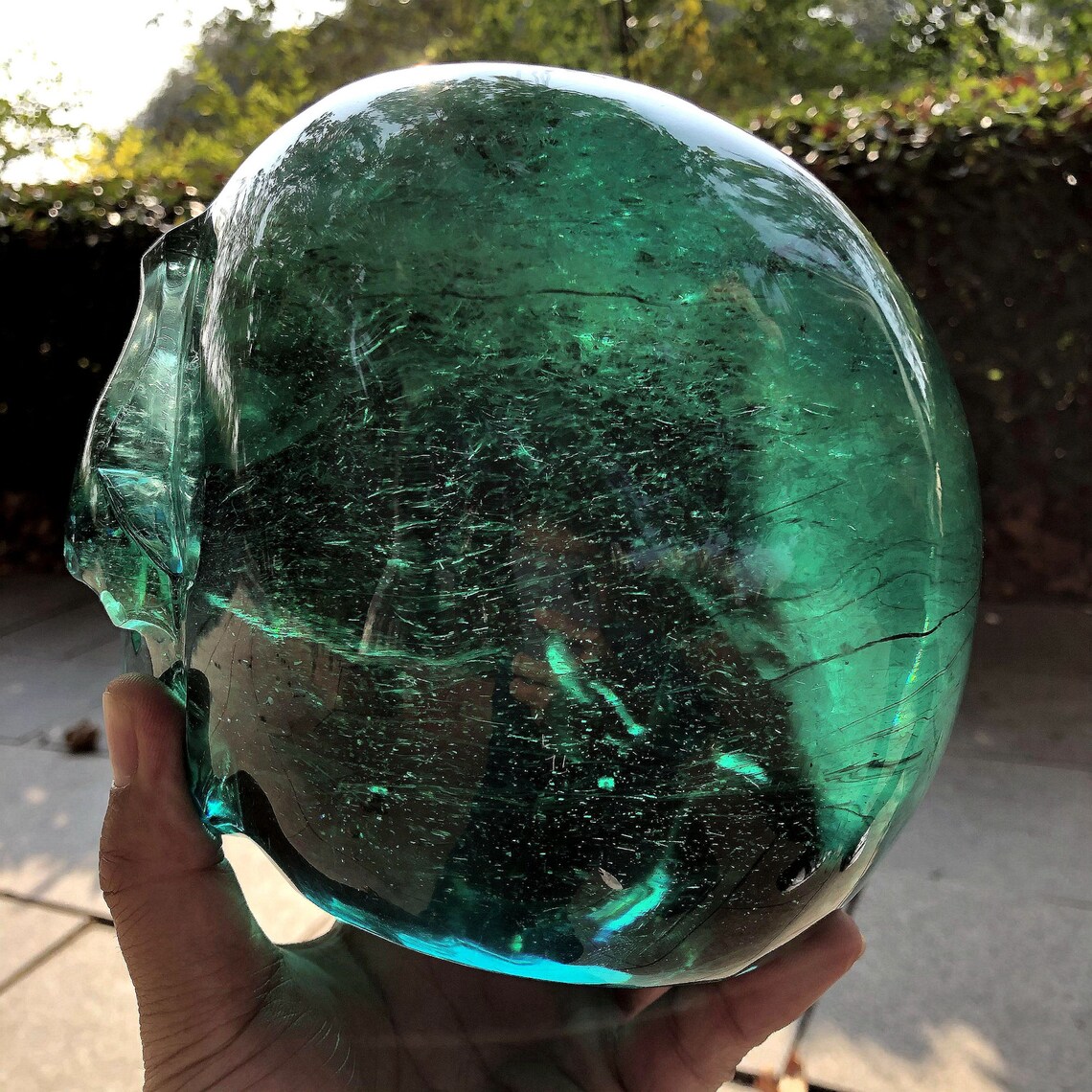 8.19Stunning Blue Green Obsidian Crystal SkullGreat Etsy