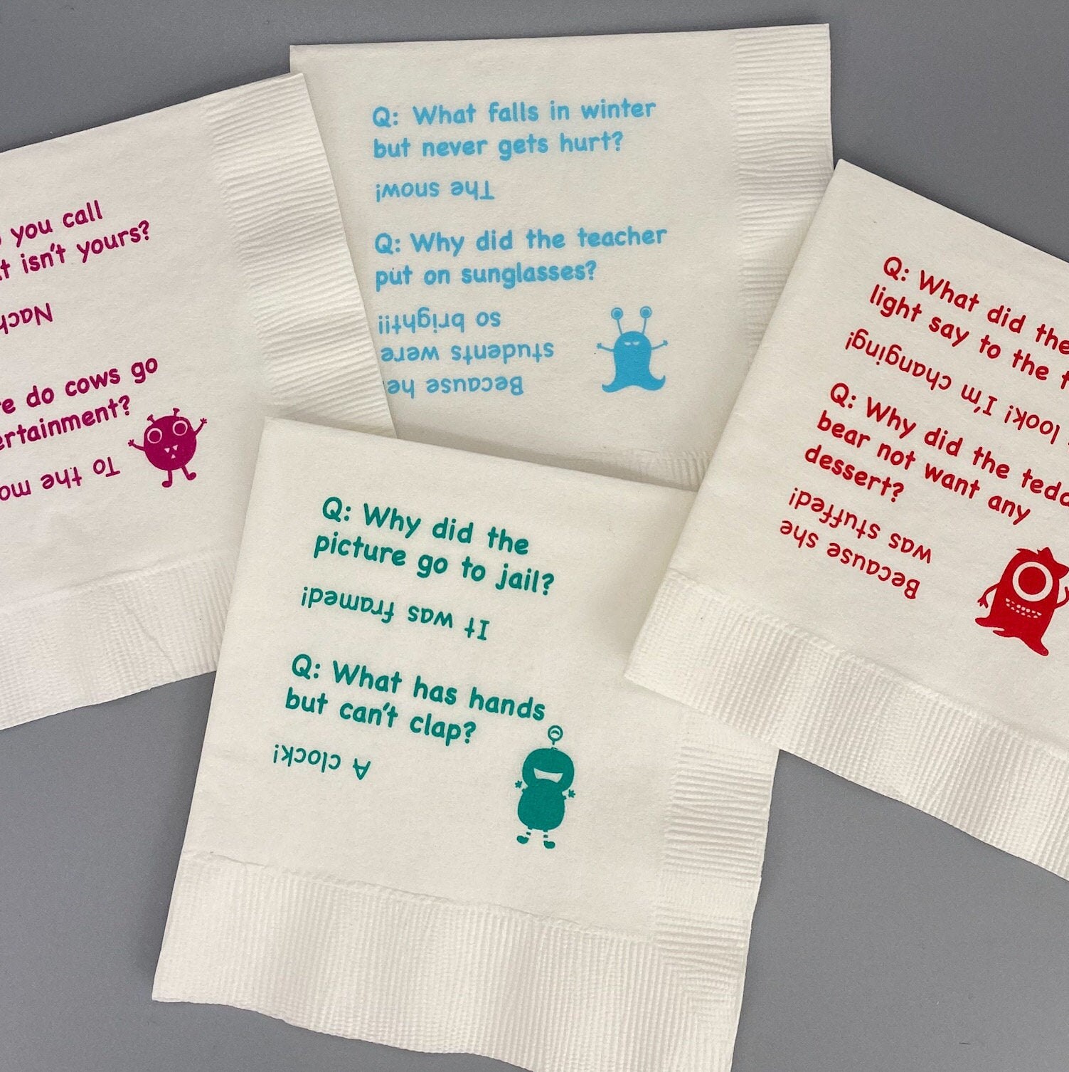 Cocktail Napkins The Jokes Pack Etsy