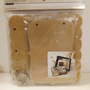 Blank Chipboard Scrapbook Albums: Scalloped & Bracket, with Binder Rings