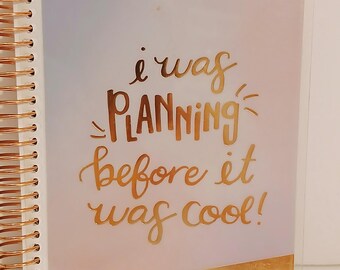 Rose Gold Spiral Monthly Planner: Pastel Gradient Cover, Goal Setting