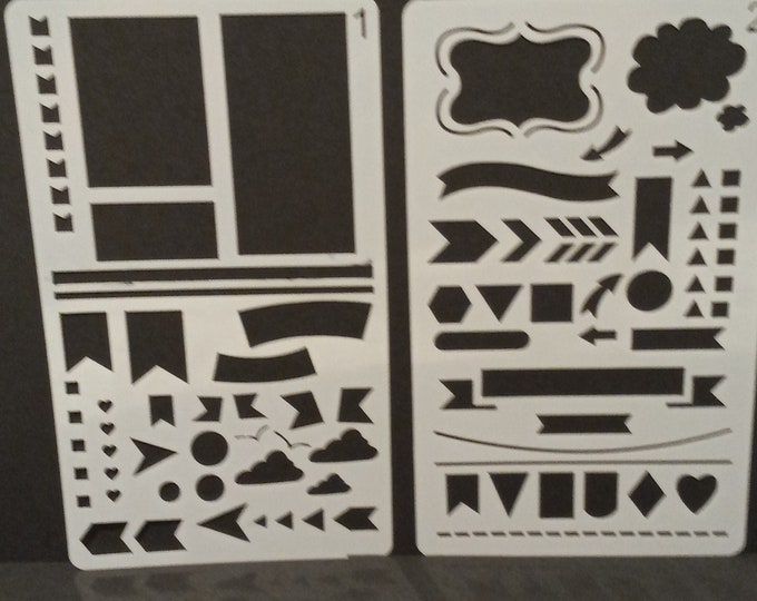Planner Stencils, Banners Stencils, Weather Stencils, Frame Stencils
