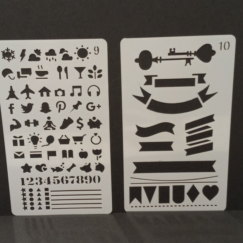 Planner Stencils Banners Stencils Weather Stencils Frame - Etsy