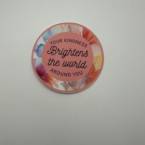 Pink Kindness Die Cut Water Resistant Vinyl Water Bottle Laptop Stickers