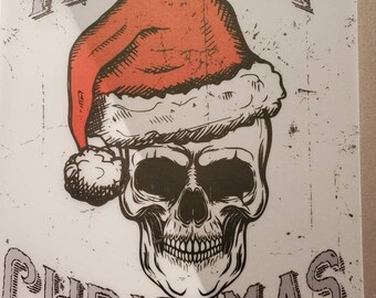 Christmas Santa Skull Vellum Planner Dashboard Insert
