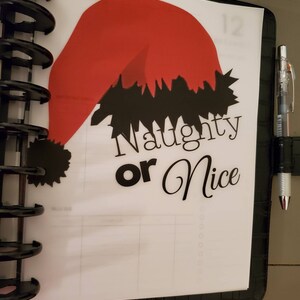 Naughty or Nice Vellum Planner Dashboard Insert