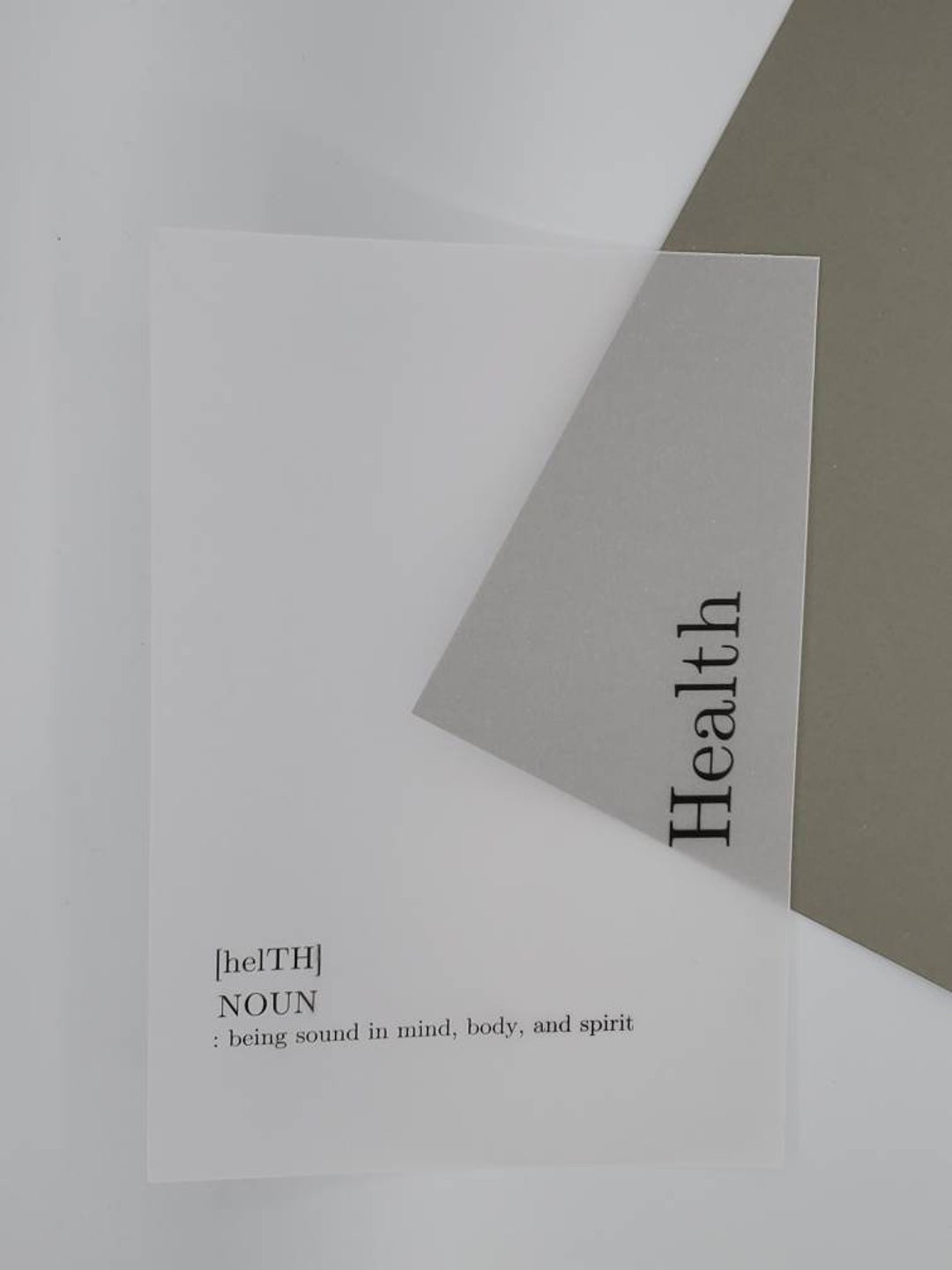 Health Definition Social Awareness Vellum Planner Insert Etsy