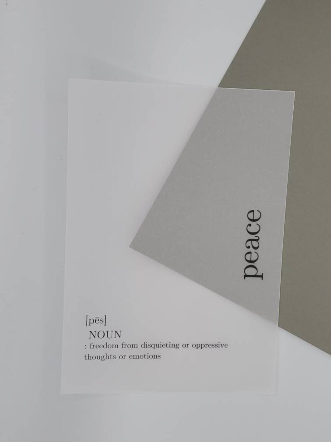 Peace Definition Social Awareness Vellum Planner Insert Etsy