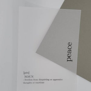 Peace Definition Social Awareness Vellum Planner Insert Dashboard