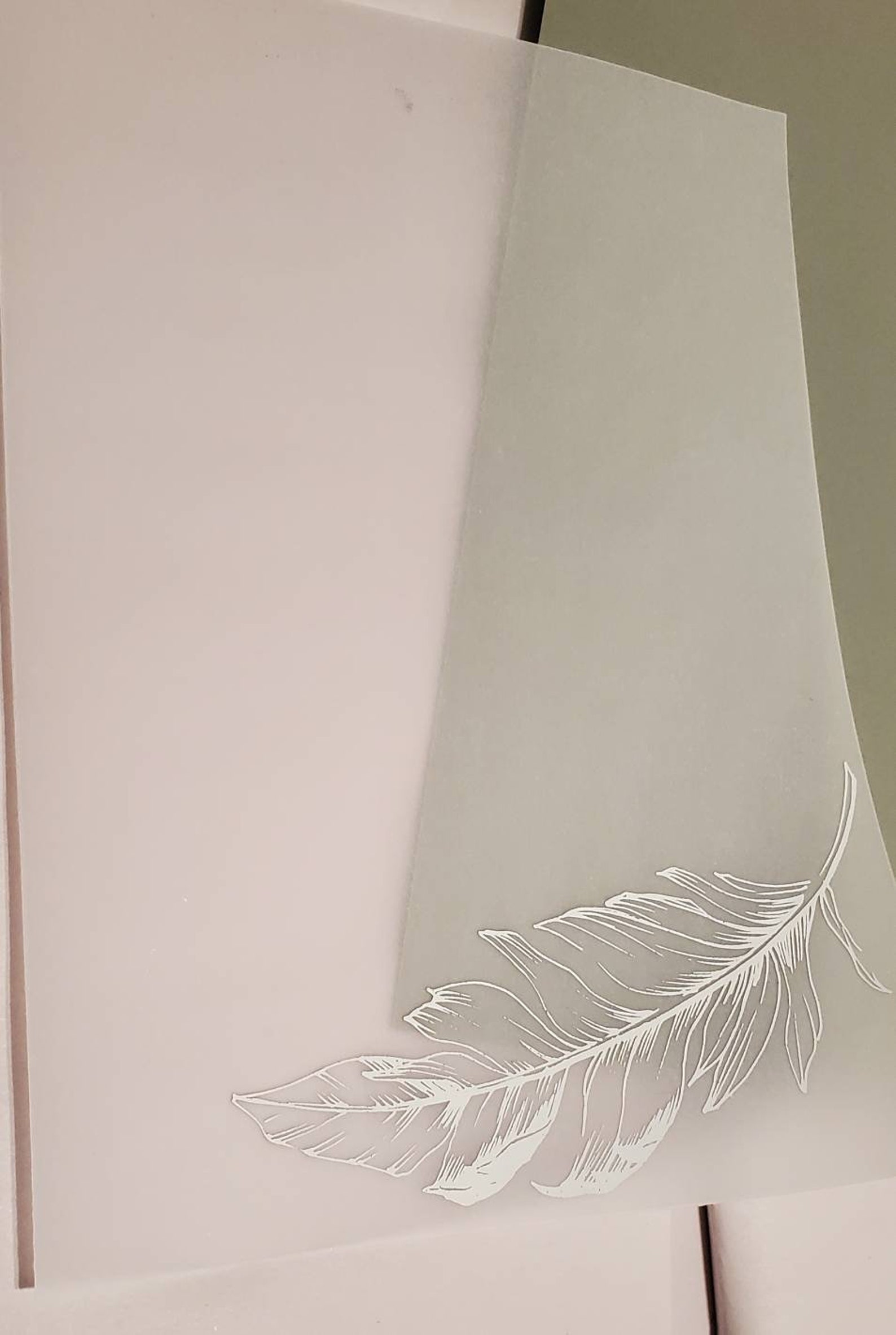 White Feather Minimalist Vellum Planner Insert Etsy