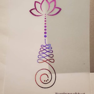 Unalome With Lotus Foiled Vellum Planner Dashboard Insert