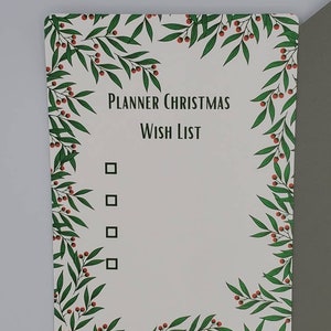 Planer Weihnachten Wunschliste, Cardstock