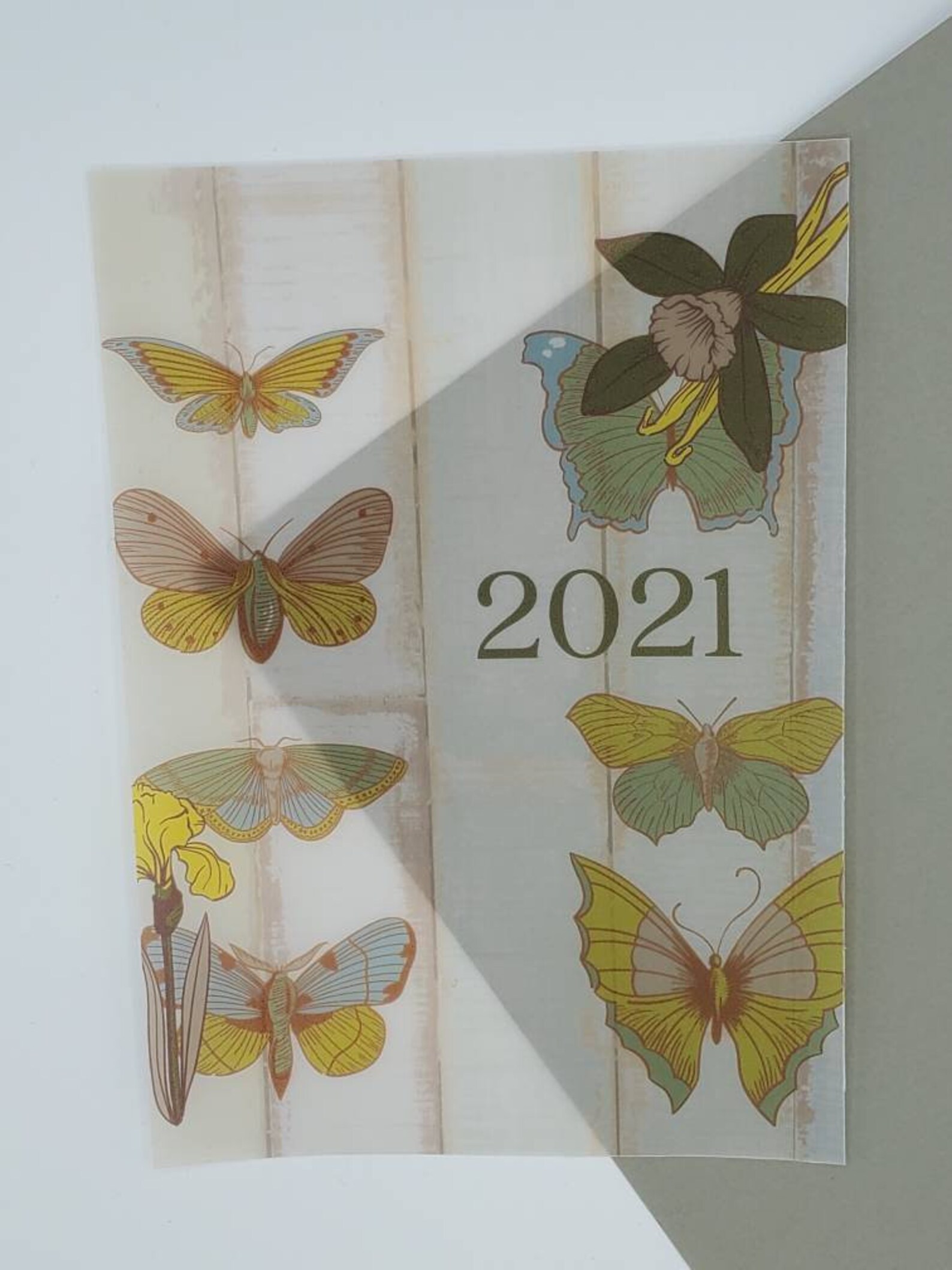 2021 Butterfly Vellum Dashboard Planner Insert Etsy