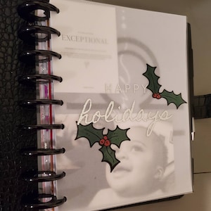 Mistletoe Happy Holidays Foiled Vellum Planner Dashboard Insert