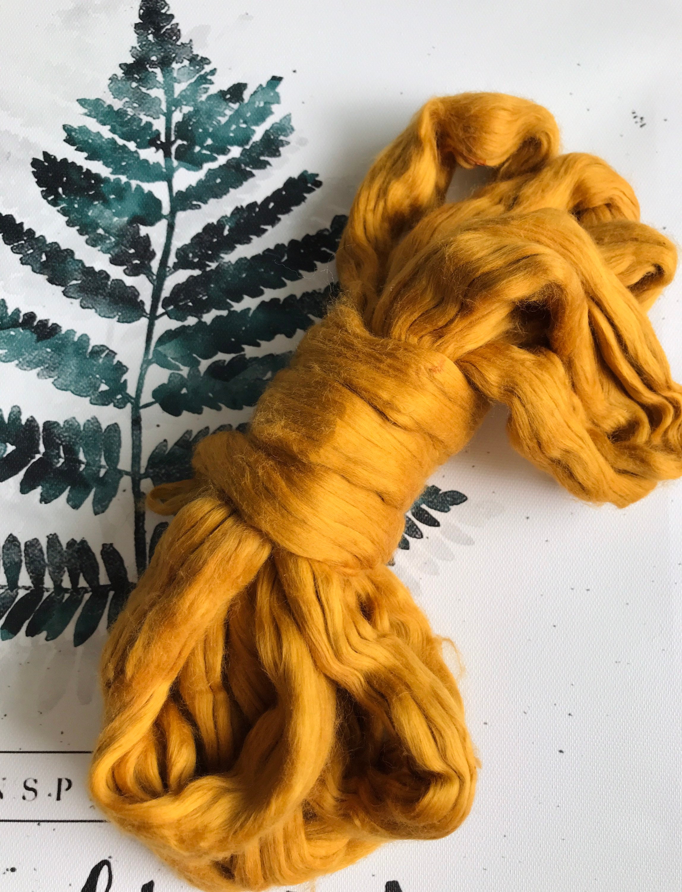 Mustard Cotton Roving Cotton Top Roving 1 Oz 28 G Yellow Etsy