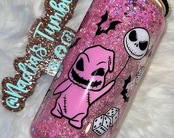 Pink oogie- Glass tumbler