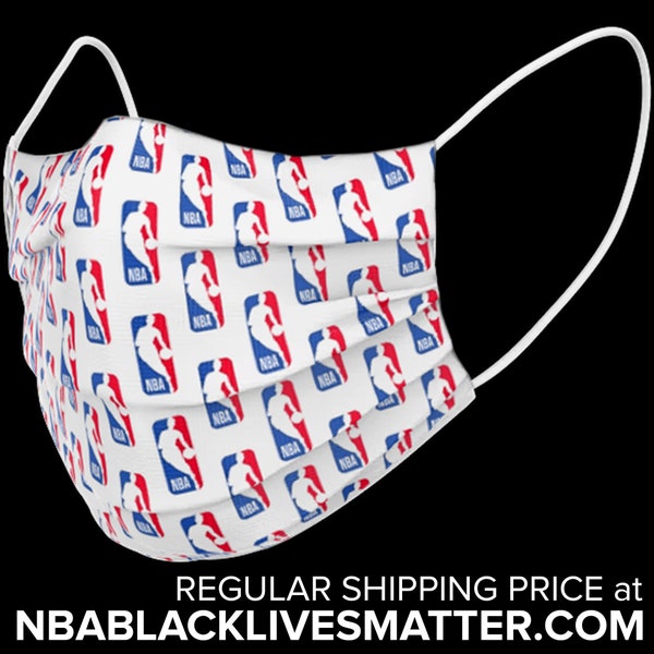 NBA Logo All Over Print Reusable Face Mask Black Lives Matter Bubble