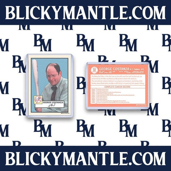 George Costanza New York Yankees Baseball Card Topps Collectors Mickey  Mantle 1952 Jerry Seinfeld