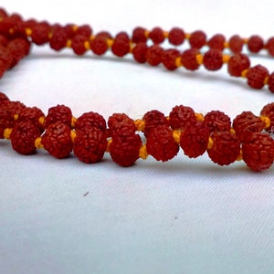 Rudraksha Mala, Rudraksha Om Rudraksh Japa Mala,  genuine 5 Mukhi Faces Beads Energised