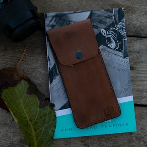 Leather Pencil Case, Leather Pen Case, Pen Holder, Personalized Leather Pen Pouch, Fountain pen case, Pen Sleeve