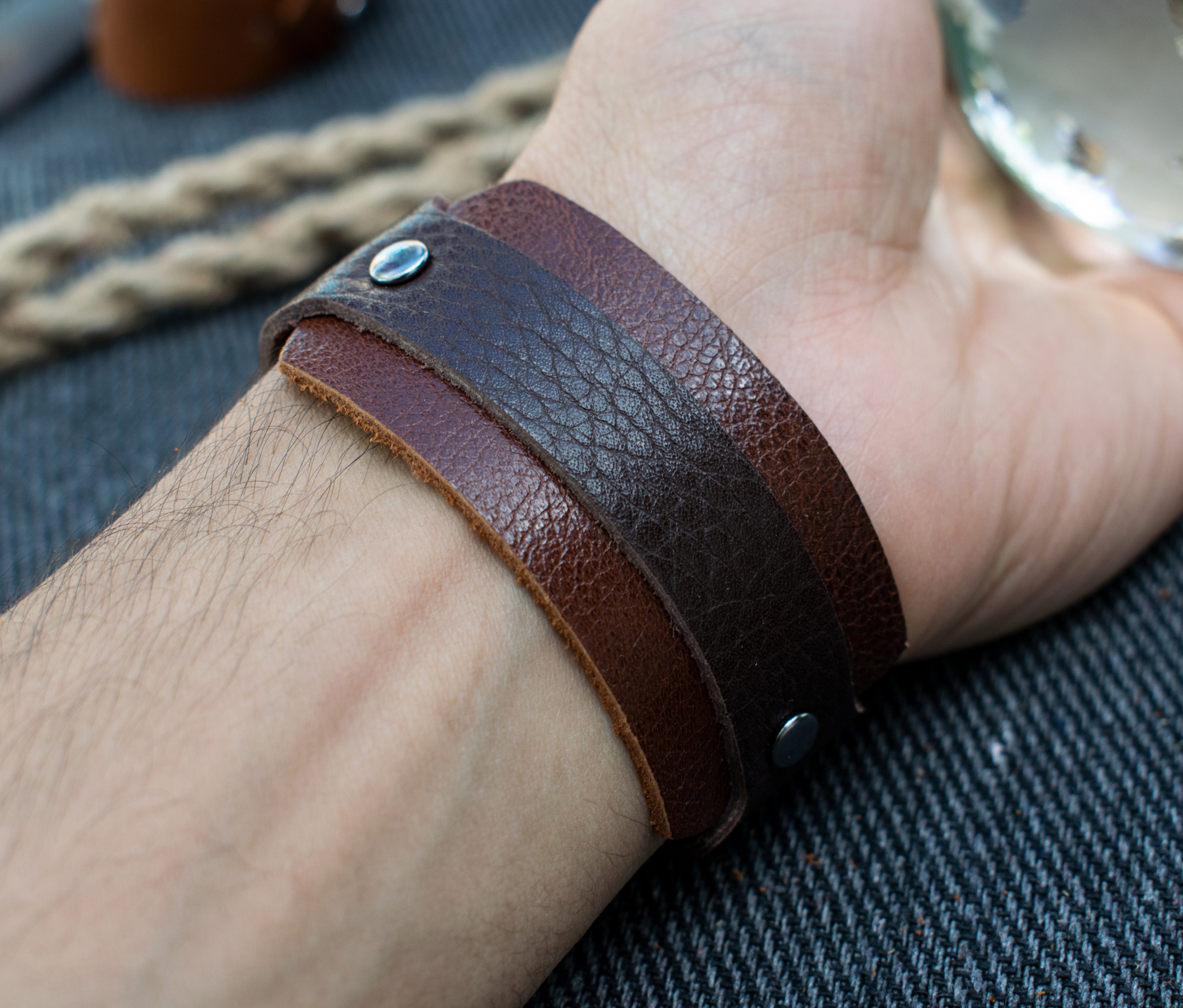 Personalized Leather Bracelet 