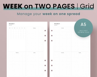 Week on Two Pages - Etsy