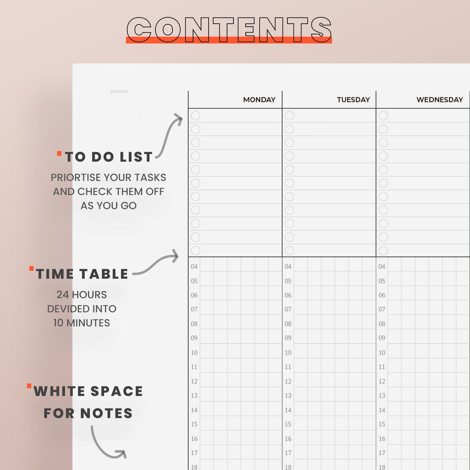 Susan Can Type 10 Pages In 5 Minutes Weekly Planner Printable Weekly Hourly 10 Minute 10 Minutes | Etsy