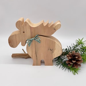 Reindeer 20 cm made of solid wood, Christmas decoration, Advent