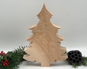 Tanne 29 cm aus Holz, Weihnachtsdekoration