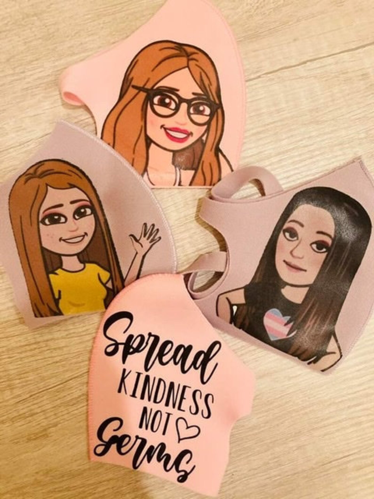 Custom Bitmoji Face Fashion Mask | Etsy