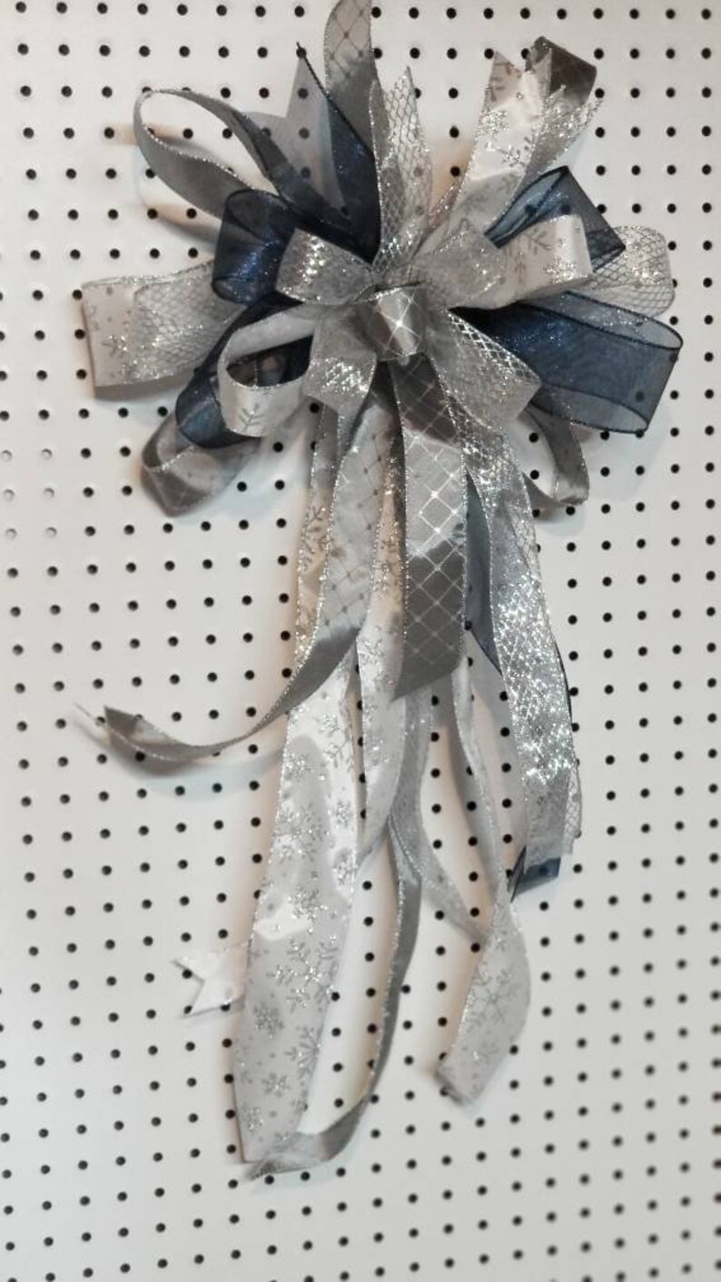 Blue and Silver Christmas Tree Topper Etsy