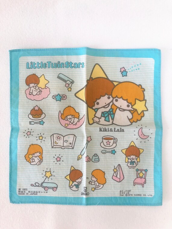 1976 Little Twin Stars Vintage Sanrio handkerchief