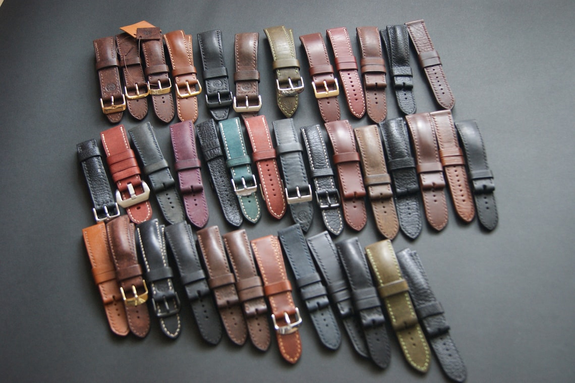 Handmade Genuine Leather Watch Straps Etsy