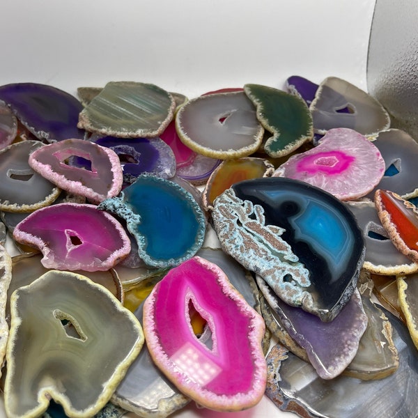 Brazilian Agate Slices Many Colors And Sizes