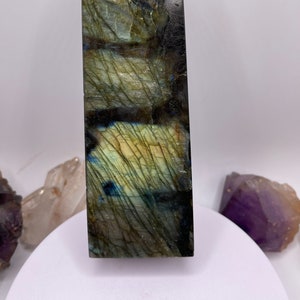Flashy 6”+ Labradorite Tower Handmade Beautiful Color Flash (SEE VIDEO)