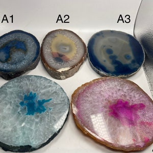 Brazilian Agate Slice Coasters Many Colors And Sizes