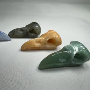 Gesneden vogelschedels (zou een geweldige ketting zijn) Uniek ravenschedel Cadeau Cadeau Sieraden Kristal Verzamelaar