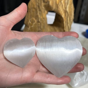 Beautiful Selenite/Gypsum Hearts! 4cm & 6cm