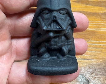 Carved Stormtroopers, R2D2, Darth Vader-figuren (zwart obsidiaan, fluoriet en howliet) Star Wars!