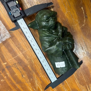 Star Wars Figures Carved 6” Yodas, Grogu, Stormtroopers, 4”+ Millennium Falcon, R2D2, Mandalorian Helmet Crystal Gift Movie Decor 6” Emerald Yoda