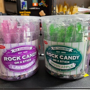ROCK CANDY On A Stick and GOLD Mine Bubble Gum! New Flavor!